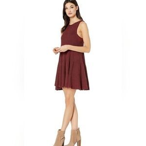 Free People Knit Wine Sleeveless Waterfall Dress NWT